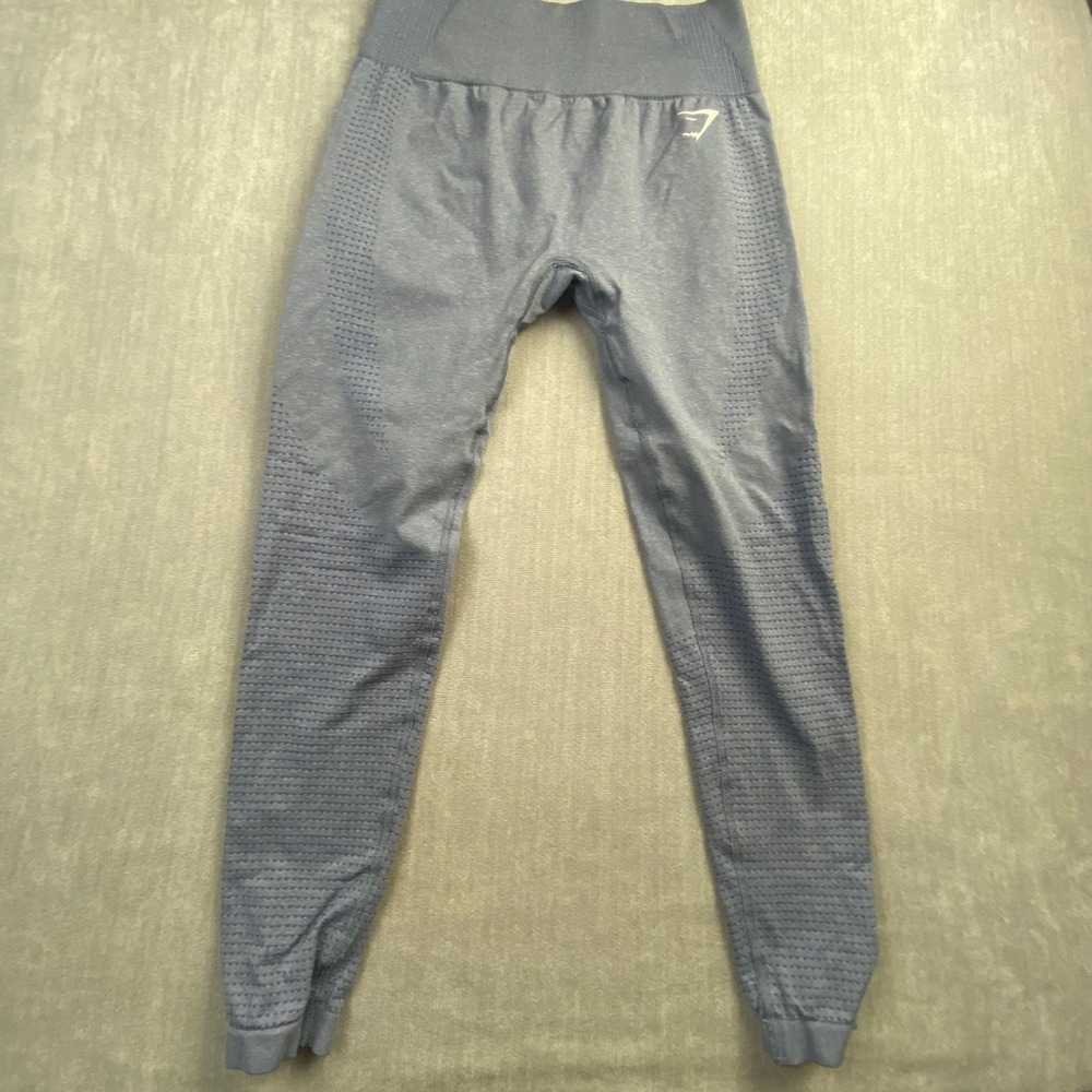 Gymshark Energy+ Seamless Leggings Blue Marl High Waisted Eyelet Yoga Pants XS